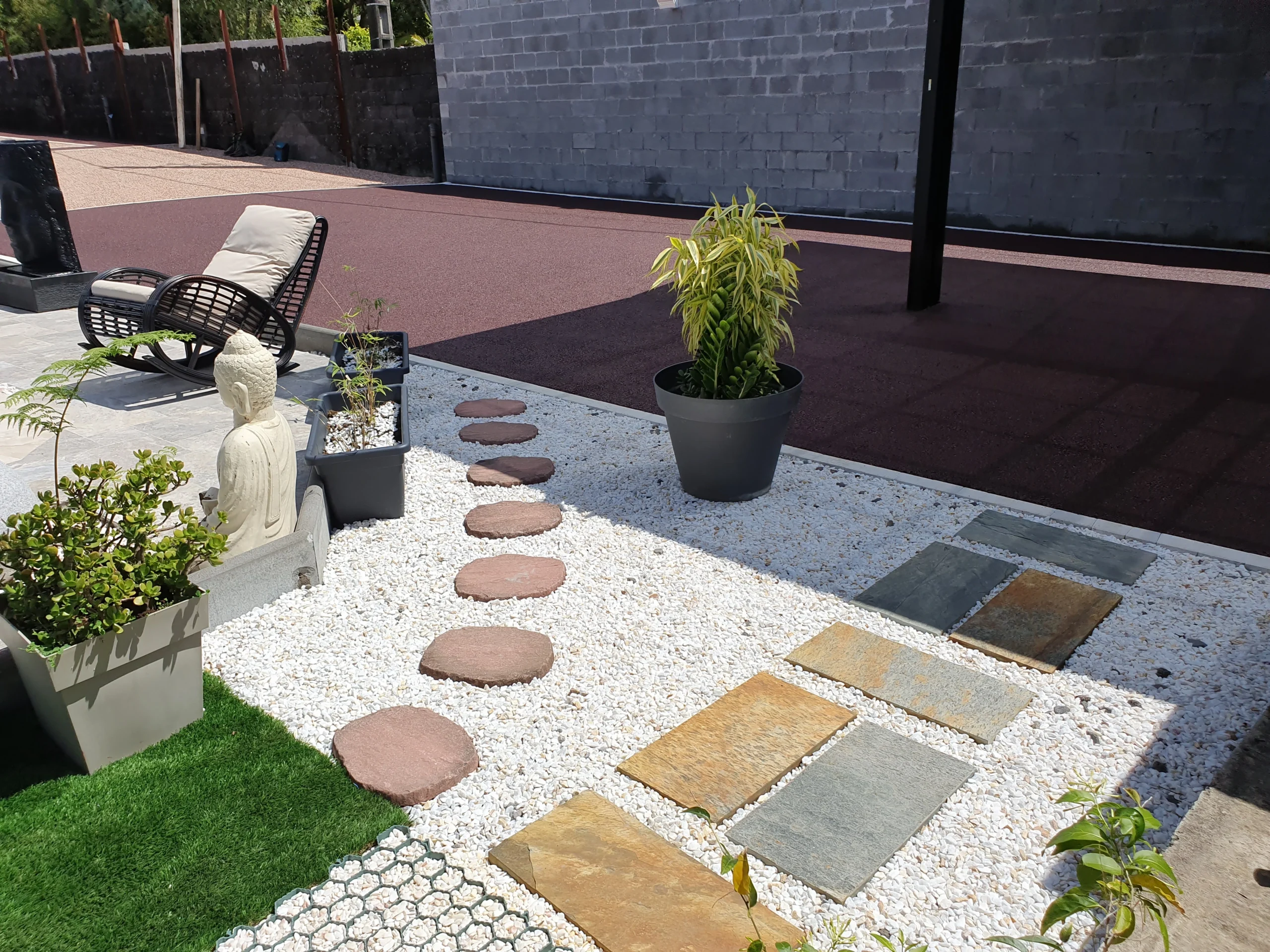 Revêtement de sol extérieur pour allée de parking – Résistance et esthétique.
