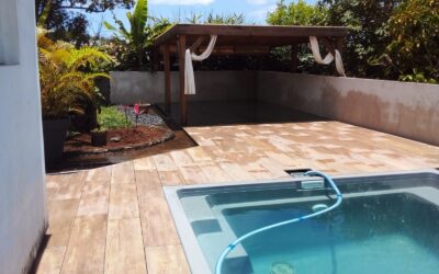 Dallage plage de piscine Le Guillaume