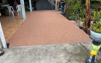 Aménagement d’une terrasse en résine à Villèle